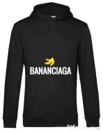 Hoodie barbat cu gluga Bananciaga Negru