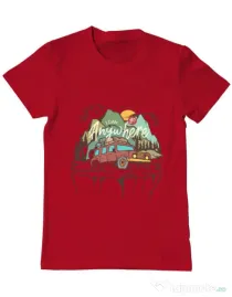 Tricou ADLER barbat Adventure Rosu