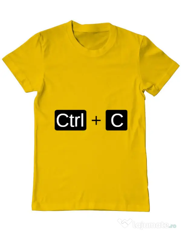 Tricou ADLER barbat Ctrl Copy Galben
