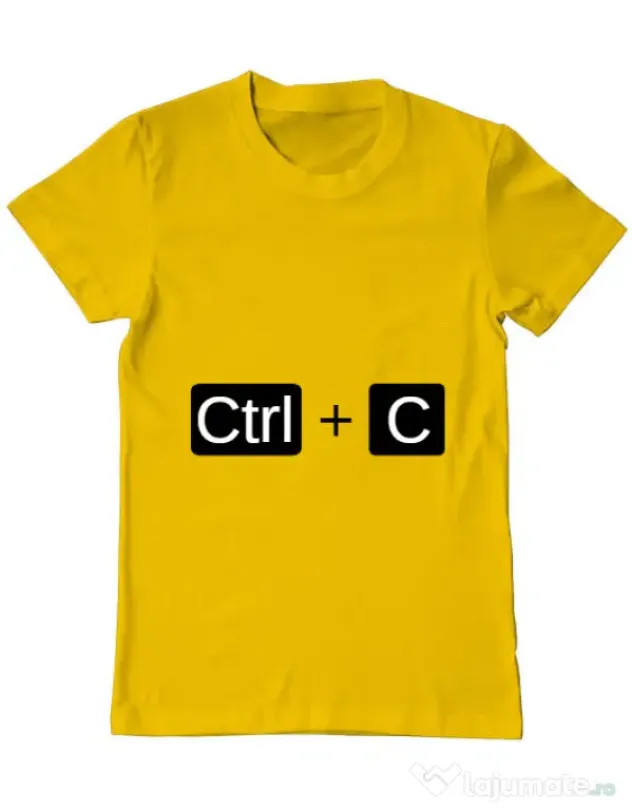 Tricou ADLER barbat Ctrl Copy Galben
