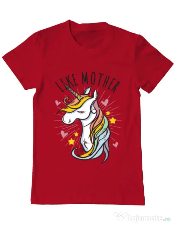 Tricou ADLER barbat Like mother Rosu