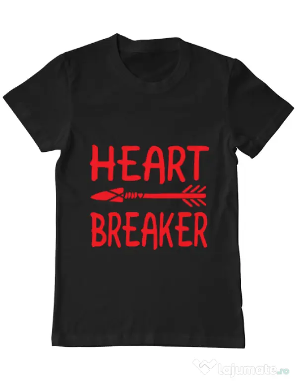 Tricou ADLER barbat Heart breaker Negru