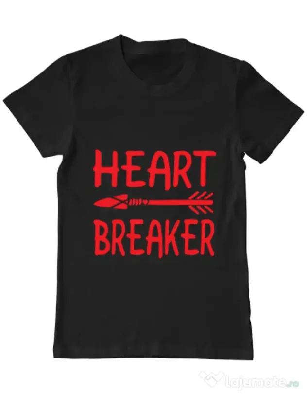 Tricou ADLER barbat Heart breaker Negru