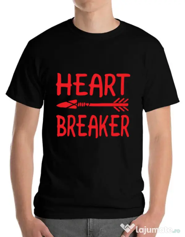 Tricou ADLER barbat Heart breaker Negru