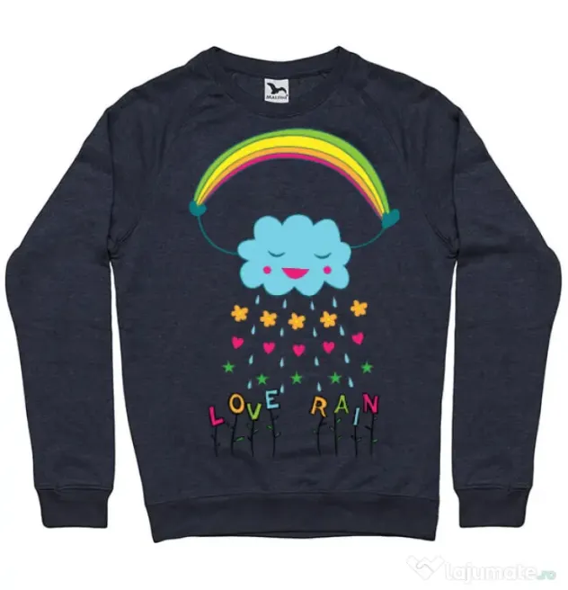 Bluza ADLER barbat Love rain Denim inchis