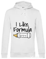 Hoodie barbat cu gluga I like formula Alb