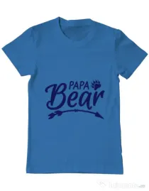 Tricou ADLER barbat Papa bear Albastru azuriu