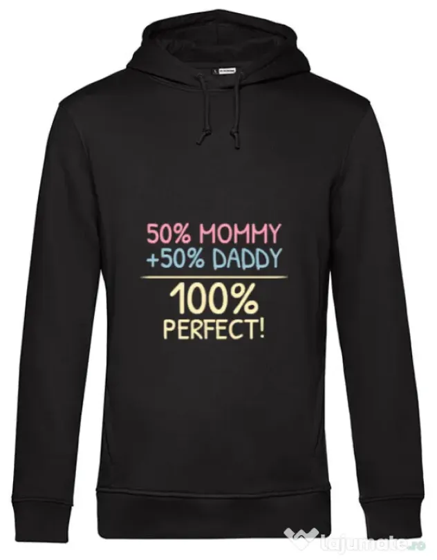 Hoodie barbat cu gluga Perfect baby Negru