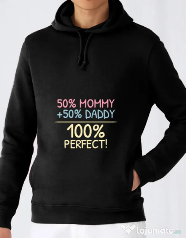 Hoodie barbat cu gluga Perfect baby Negru