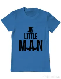 Tricou ADLER barbat Little man Albastru azuriu