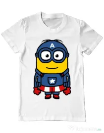 Tricou ADLER barbat Captain minion Alb