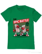 Tricou ADLER barbat Epic battle Verde mediu