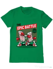 Tricou ADLER barbat Epic battle Verde mediu