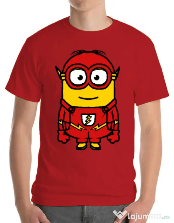 Tricou ADLER barbat Minion flash Rosu