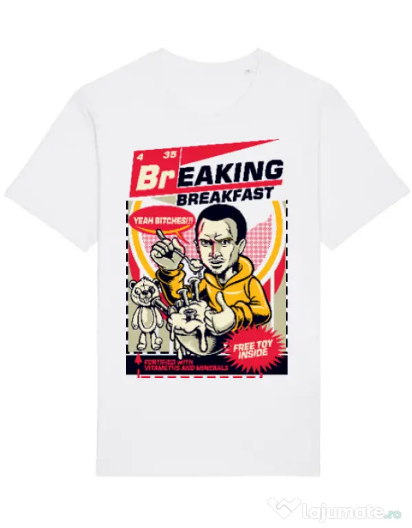 Tricou STANLEY STELLA barbat Jesse breakfast Alb
