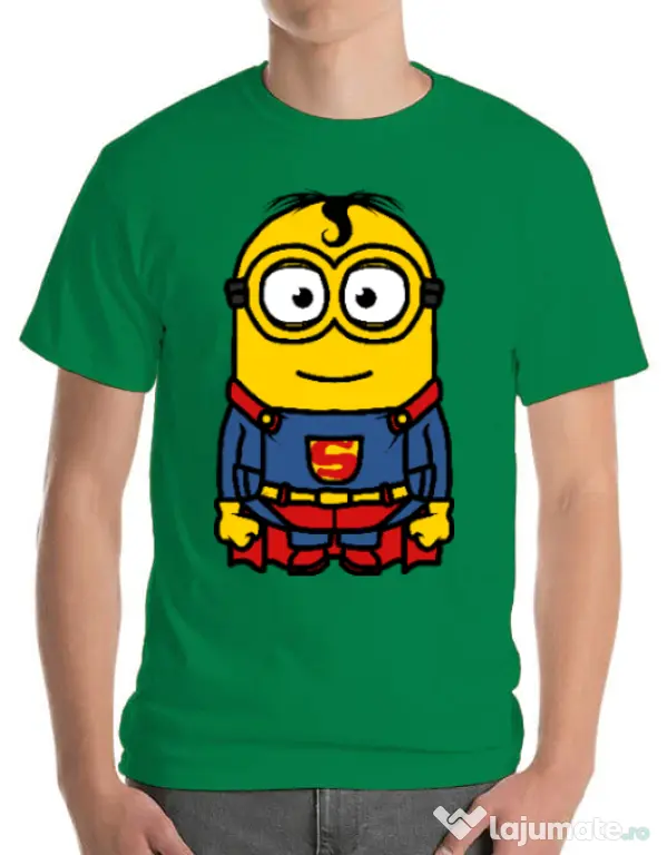 Tricou ADLER barbat Super minion Verde mediu