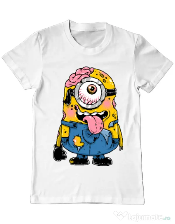Tricou ADLER barbat Zombie minion Alb
