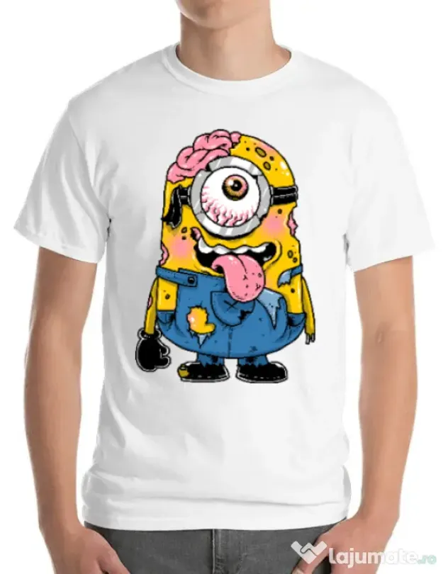Tricou ADLER barbat Zombie minion Alb