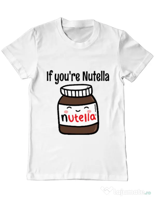 Tricou ADLER barbat If you are nutella Alb