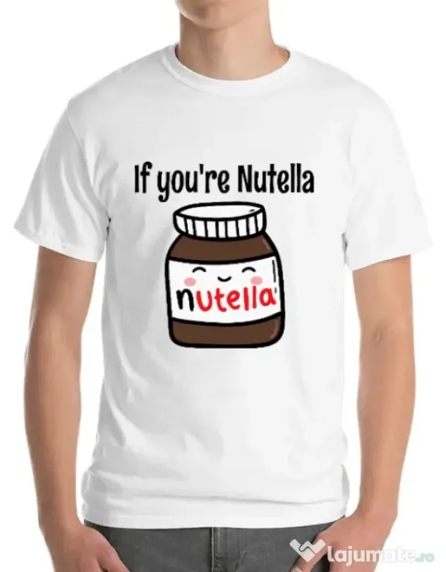 Tricou ADLER barbat If you are nutella Alb