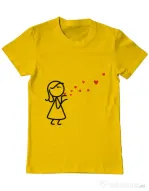 Tricou ADLER barbat Catching love 2 Galben