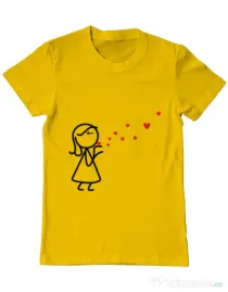 Tricou ADLER barbat Catching love 2 Galben