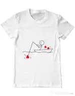 Tricou ADLER barbat Fishing for love 1 Alb