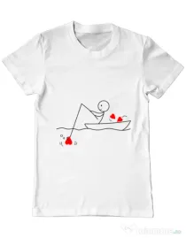 Tricou ADLER barbat Fishing for love 1 Alb