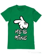 Tricou ADLER barbat He is mine Verde mediu