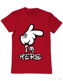 Tricou ADLER barbat I am hers Rosu