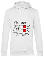 Hoodie barbat cu gluga Our love story 1 Alb