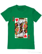 Tricou ADLER barbat King of hearts Verde mediu