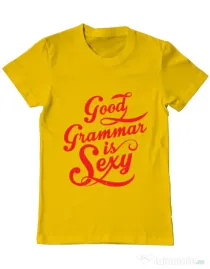Tricou ADLER barbat Good grammar Galben