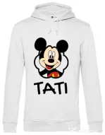 Hoodie barbat cu gluga Mouse daddy Alb