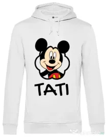 Hoodie barbat cu gluga Mouse daddy Alb