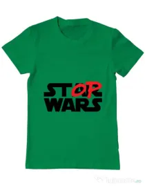 Tricou ADLER barbat Stop wars Verde mediu