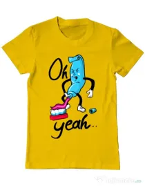 Tricou ADLER barbat Oh yeah Galben