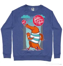 Bluza ADLER barbat Haters gonna hate Albastru melanj