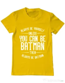 Tricou ADLER barbat Always be batman Galben