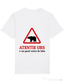 Tricou STANLEY STELLA barbat Atentie urs Alb
