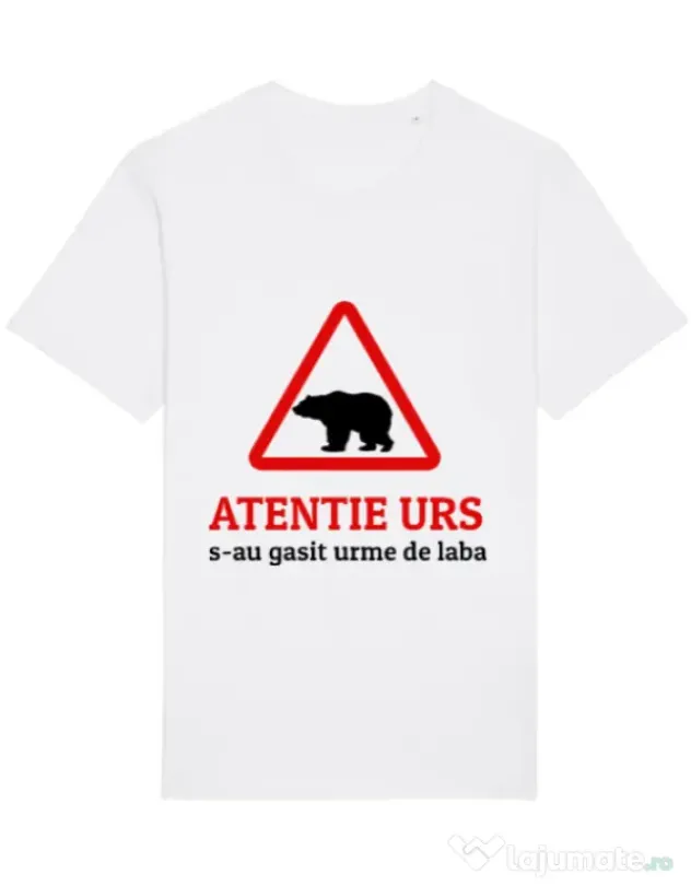 Tricou STANLEY STELLA barbat Atentie urs Alb