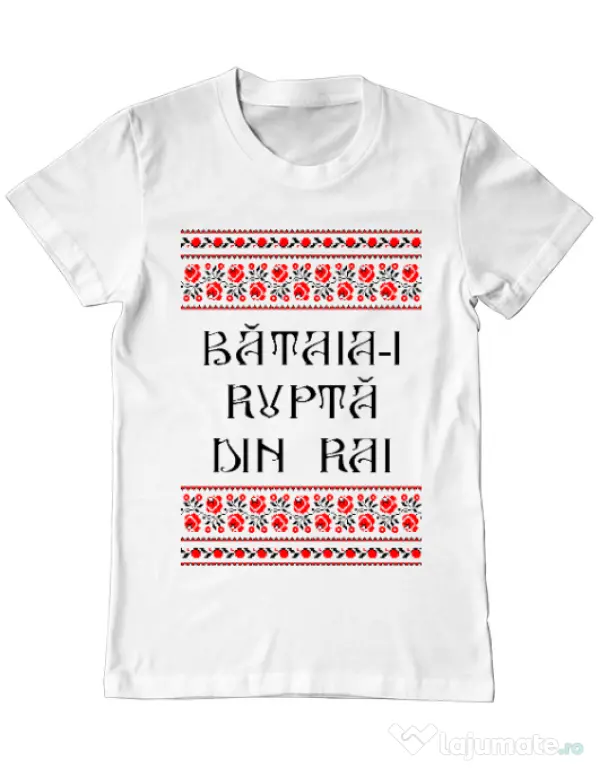 Tricou ADLER barbat Bataia e rupta din rai Alb