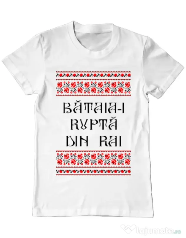 Tricou ADLER barbat Bataia e rupta din rai Alb
