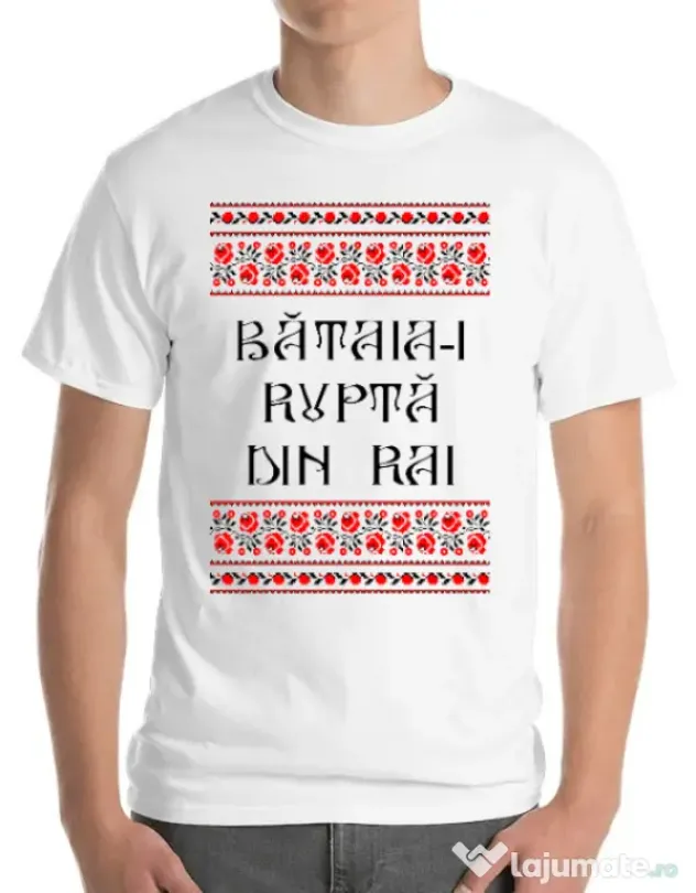 Tricou ADLER barbat Bataia e rupta din rai Alb