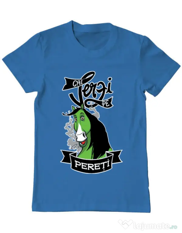 Tricou ADLER barbat Cai verzi Albastru azuriu