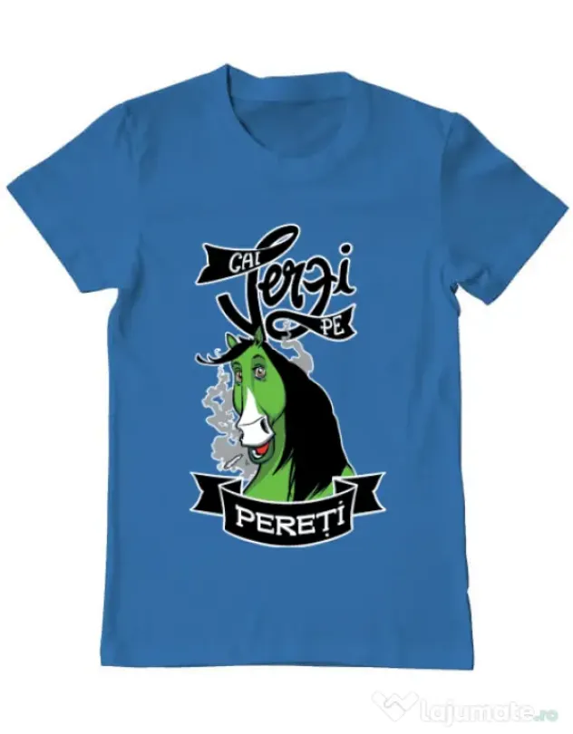 Tricou ADLER barbat Cai verzi Albastru azuriu