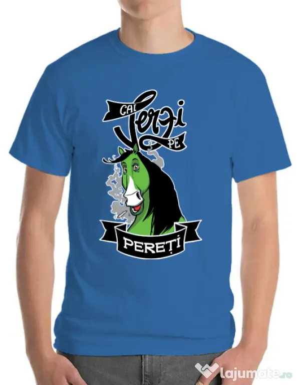 Tricou ADLER barbat Cai verzi Albastru azuriu