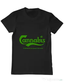 Tricou ADLER barbat Cannabis Negru