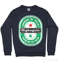 Bluza ADLER barbat Highagain Denim inchis