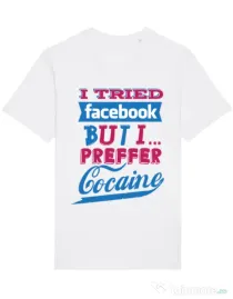 Tricou STANLEY STELLA barbat I tried Bacebook Alb